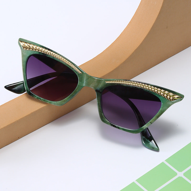 Gilded Wing Cat-eye Sunglasses