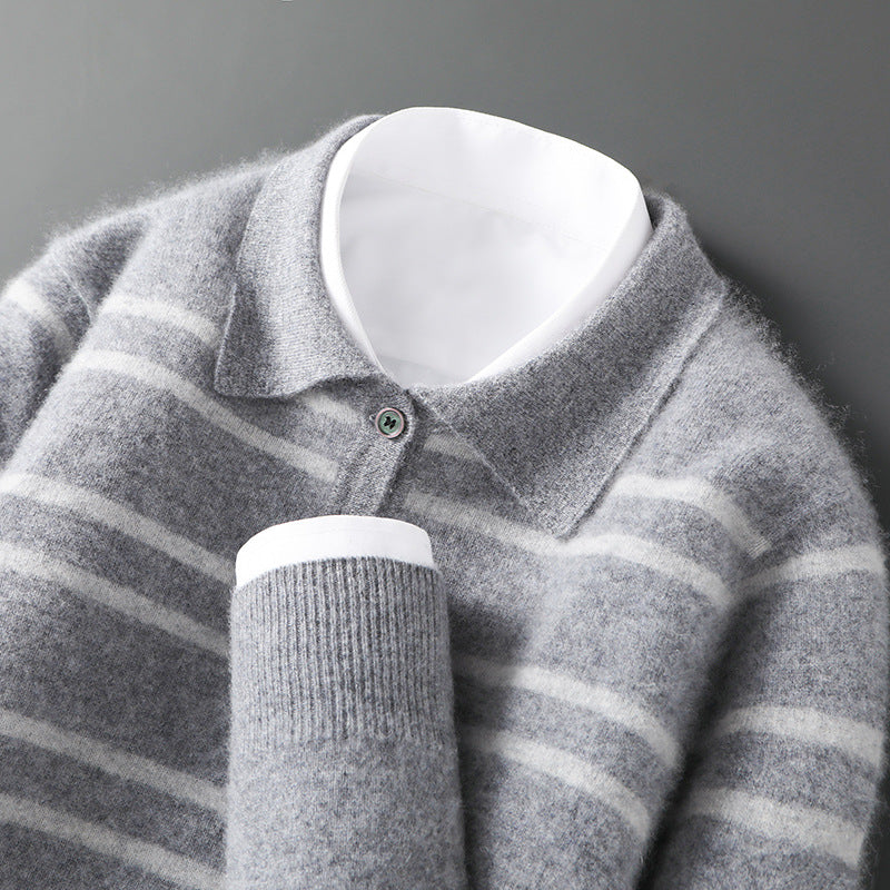 Claire Merino Wool Polo Sweater