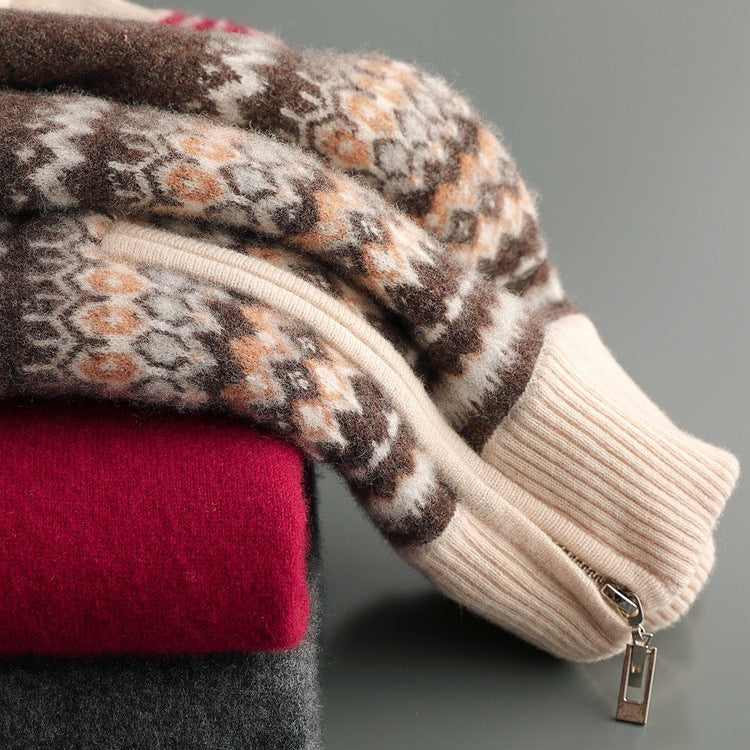 Evan 100% Cashmere Half-Zip Sweater