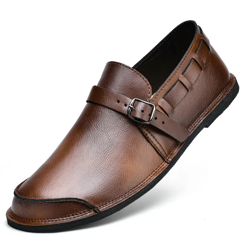 Lorenzo Vitale Buckled Leather Loafers