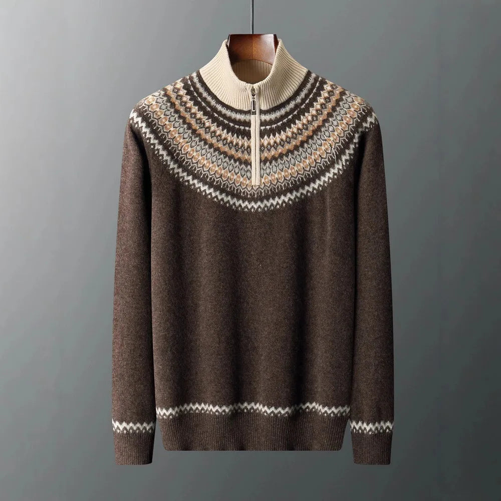 Evan 100% Cashmere Half-Zip Sweater