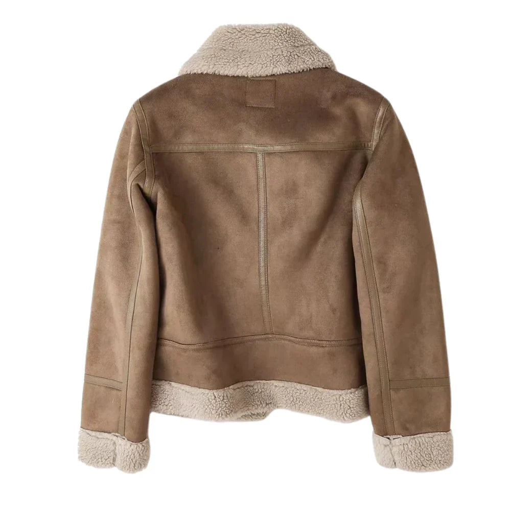 Colette Shearling Suede Jacket